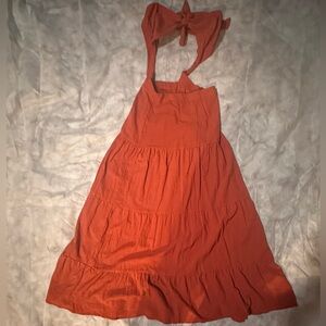 Never worn before orange Maxi Dress. Size medium. Color is not bright.